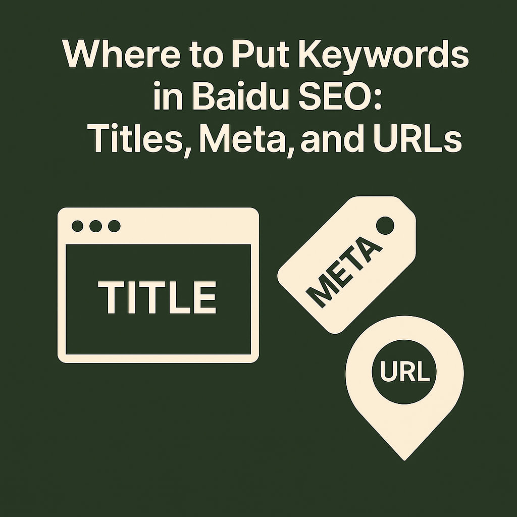 Keyword placement in Baidu SEO: titles, meta, and URLs